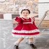 Girl Spanish Dresses Toddler Girls Christmas New Year Red Dress Christening 1st Birthday Frocks infant Xmas Boutique Clothes Q0716