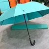 Fashion Longhandle Umbrella Designer Blue Umbrella volwassenen Classic Brand Automatisch zonnige en regenachtige overkoepelende Radius 55cm8777853