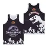 Men Movie The Lost World Jurassic Park Basketball Jersey TV Series HipHop Blue Black White Team Color Breathable Hip Hop Sport All Stitched Uniform High Quality