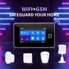 System WiFi GSM 433MHz Home Butronic Alarm Bezprzewodowy Przewodowy Czujnik TFT Touch TOUCH Klawiatura Palecina Wilgotność temperatury uzbrajania