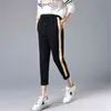 الربيع الصيف المرأة عارضة sweatpants قوس قزح مخطط مطبوعة الجانب بانت السيدات فضفاض بنطلون ركض العرق السراويل زائد الحجم 210522