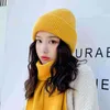 High Quality Winter Hats For Women Cashmere Beanies Ladise Knitted Wool Skullies Cap Angora Pompom Gorros cap thick and warm 211229