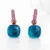 FORIS 14 couleurs mode couleur or Rose Zircon boucles d'oreilles pour les femmes cadeau bijoux fins 210624316H