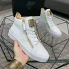 Scarpe casual Giuseppe vera sneaker in pelle uomini Scarpe Chaussures de designer moca