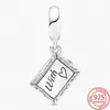 100% Real 925 Sterling Silver Love Key Pendant Charm Suitable For Original Pandora Bracelet Ladies Exquisite Jewelry Gift