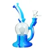 Narguilés Lampe Ampoule Forme Verre Épais Conduites D'eau Plate-Forme Pétrolière Bong Pipe Narguilé Fumer Bongs Dab Rigs Bubbler