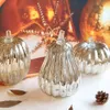 Glass Pumpkin Light LED Glowing Delicate Decorative Lamp Party Supplies for Thanksgiving Halloween Fall Decorations