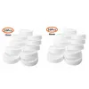 Kitchen Storage & Organization 20Pcs Plastic Caps Lids Ribbed For 70Mm/86Mm Standard Regular Mouth Mason Jar Bottle