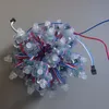 18WG Wire DC5V WS2811 LED-smarta strängmoduler, adresserbara, med RGB-tråd, kvadratisk typ; IP68 rated; epoxiharts fylld; 50pcs en strängar