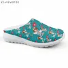 Slippers Elviswords Sapatos de enfermagem de moda para feminino Flats de verão Padrão de mulheres flop de chinelos ao ar livre calçados femininos casuais