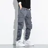 Spring Men Cotton Cargo Pants Autumn Jogger Outdoor Tactical Military Pants Casual Fashion Loose Plus Size Pants Men