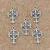 Breloques en forme de croix de fleur en filigrane, pendentifs pour la fabrication de bracelets et de colliers, accessoires de bricolage, 14x23mm, 200 pièces