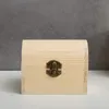 Madeira natural sólida arqueada caixa de madeira grande e médio argila diy pintado branco em branco caixa de madeira handmade lx4412
