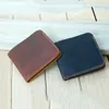 Wallets Handmade Genuine Leather Wallet For Men Retro Short Male Purses Crazy Horse Cash Cards Holder Money Bag