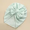 Baby Spitze Stickerei Turban Baby Mädchen Hut Kinder Kopf Wraps Neugeborenen Bowknot Beanie Caps Kinder Kopfbedeckungen Foto Requisiten