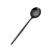 4Pcs/set Black Gold Cutlery Sets 18/10 Stainless Steel Dinnerware Silverware Flatware Dinner Knife Fork Spoon