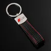 Metal Leather Car KeyRing Keychain Key Chains Keyrings Holder For Audi Sline S Line RS BMW M Sport Rline Good Quality