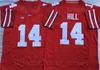 NCAA Ohio State Buckeyes College Football 14 KJ Hill Jersey 8 Trey Sermon 9 Binjimen Victor 5 Garrett Wilson 15 Ezekiel Elliott University Black Red White Team Color