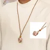 Kedjor Crystals Pendant Stone Holder Halsband Cord-vävt rep för att göra smycken Creative Personality Natural Agate Net F3B53128