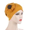 Gorro/gorras de calavera para mujer, gorros de turbante florales grandes, gorros elásticos, envoltura para la cabeza del cabello Delm22