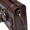 Kors kropp PU Läder Kvinnor Designer Handväskor Tjejer Shopper Purses Fashion Steampunk Industriell Retro Style Clock Rivet Crossbody Väskor