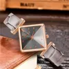 Armbanduhren Jessingshow 2022 Ankunft Chronograph Funktion Quadratische Uhr Frauen Tan Racing Luxus Handgelenk Lederarmband