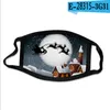 2021 Protective Mask Christmas Snowflake Animal Oil Målning 3D Dammtät Utskrift Polyestermask