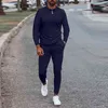 Hot Sales Fall 2021 Gym Sportkleding Tweedelige Custom Jogger Pant Sets Fashion Mens Tracksuit H1120