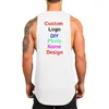 Özelleştirilmiş Erkek Gym Tank Top Yaz Pamuk Spor Giyim Erkekler Vücut Geliştirme Stringer Tank Tops Egzersiz Kolsuz T Gömlek 210421