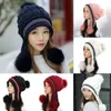 Beanie/Skull Caps Cold Winter Women Knitting Ushanka Hat Beanies Snow Girls Thick Warm Ear Protector Bomber Päls Hattar Skallies Patchwork Y DE DE