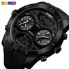 SKMEI 3 Time Sport Fashion Mens Klockor Kronograf Vattentät Digitala armbandsur för Män Larmtimme Relogio Masculino 1355 Q0524