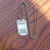 Hängsmycke Halsband Partihandel Vintage Personlig Titanium Steel Mäns Militär License Halsband