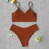 2021 Seksi Katı Mayo Kadın Bikini Push Up Up Mayo Yelek Bikini Set Brezilyalı Mayo İki Parçalı Swim Suit Femalex0523