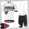 Scott Team Cykling Kortärmad Jersey (Bib) Shorts Sätter Mens Sommar Andningsväg Cykelkläder MTB Bike Outfits Sport Uniform Y210414202