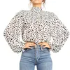 Summer elegant Women shirt Fashion Retro White thin sunscreen printed bat sleeve blouse womens tops and blouses 210508