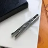 Lyxig Designer Tie Clip för män hög kvalitet med stämpel Titanium Stål Metall topp present Med Box