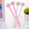 24 PCS Pink Girl Softhearted of Dry Cat's Paw of Neutral Pen Creative Lovely Students Kawaii Fournitures scolaires Stylos pour l'écriture 210330