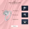 Luxury Genuine 925 Sterling Silver Ring Classic 4CT 10 Hearts s Zircon Jewelry For Women Fedi nuziali di fidanzamento 210707