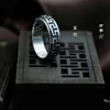 S925 Sterling Men Tibetan Vintage Buddhism Rings 925Sterling Silver Man The Great Wall Turn Rotate Ring