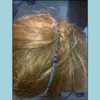 Clipes de cabelo Barrettes J￳ias Diy Rhinestone Tassel Longo Correnturas tran￧adas para mulheres Luxo 100 cm