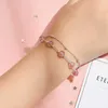 Lien Chaîne De Mode Conception Simple Bracelets Bracelets Avec Quartz Fraise Pour Les Femmes D'or Argent Couleur Alliage Bijoux Accessoires Trum22