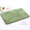 Dikker Badkamer Vloer Tapijt Memory Foam Bath Mat Water Absorptie Toilet Turns Antislip Rose Printing Pad Mats Slow Rebound Rug 2111109