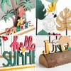 NODIC stijl Houten bomen Ornamenten Kinderkamer Decoratie Wall Art Figurine Dierlijke Rustieke Huisdecoratie Desk Decoratieve 210924