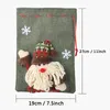 Kerst Gift Decoratie Trektas Linnen Snoepzak Cartoon Santa Claus Snowman Eland Kerstcadeau Bag Pouch Xmas Apple Tassen DBC VT1028 GYQ