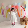 2021 Mädchen Sommerkleid Mädchen Kleider Kleines Mädchen Prinzessin Party Weiß Schwarz Kleider Kinderkleidung Koreanische Kinder Einteiliges Q0716