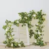 180 cm Kunstbloemen Planten Bruiloft Decoraties Fake Eucalyptus Vine Garland Opknoping voor bruiloften Blad Home Office Garden Wall Table Craft Art Decor