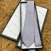 Men's Letter Tie Silk Necktie Gold Blue Jacquard Party Wedding Woven Fashion Design with box G001