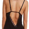 Signore Pigiama Donne Sexy Sleepwear Sling Sleing congiunta scava fuori vita alta aderenza Confortevole senza schienale con scollo a V in pizzo biancheria intima biancheria intima da notte per camicia da notte 3 colori WMD