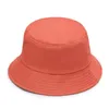 Estilo de algodão cor sólido desgaste Bucket chapéu de chapéu de viagem ao ar livre Caps Cap bonés para mulheres