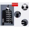 Men's Steampunk Military Drummer Emo Punk Gothic Jacket Double Breasted Stand Collar Party Singer Show Prom Costume Homme 210522